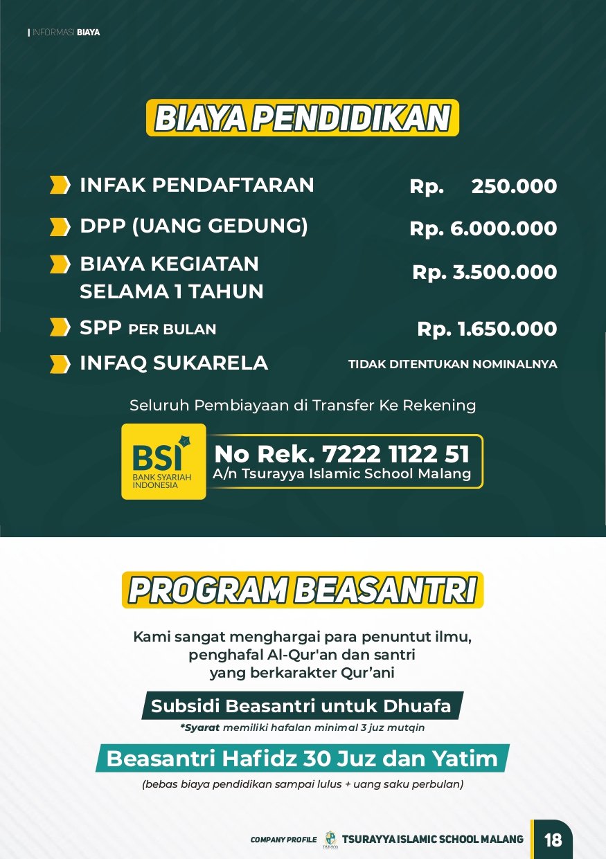 Halaman 18 - Informasi Biaya